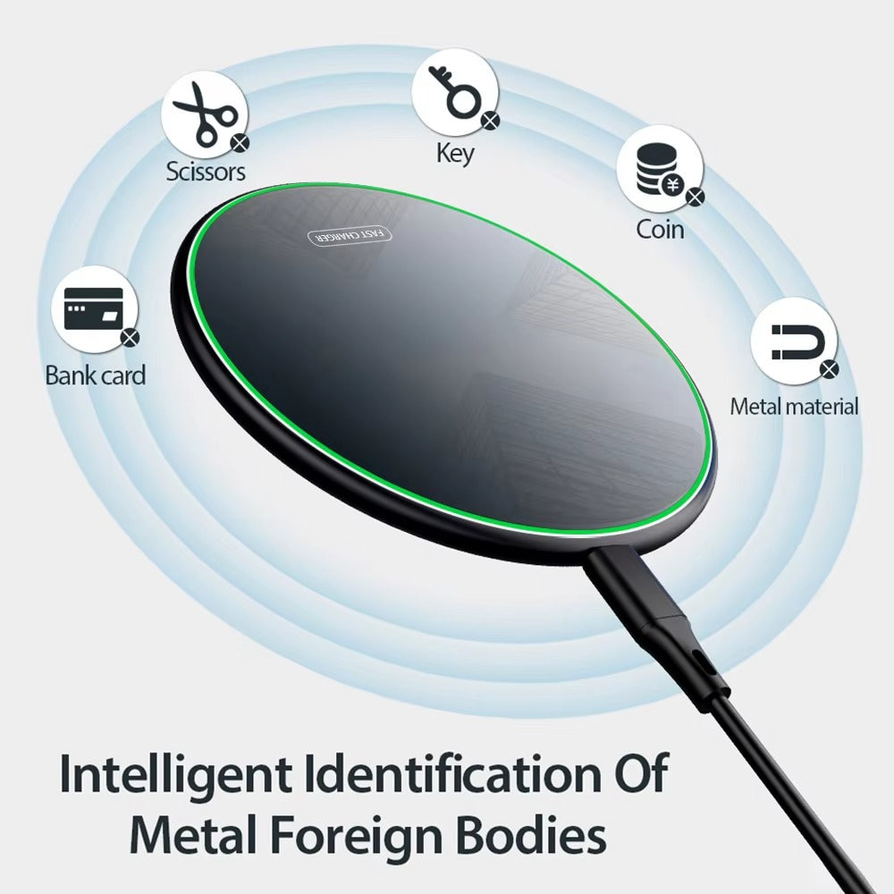 Premium, 30W Wireless Charging Pad – Fast Charger for iPhone, AirPods Pro, Qi-Enabled Devices, Quick Charge Station for Desk