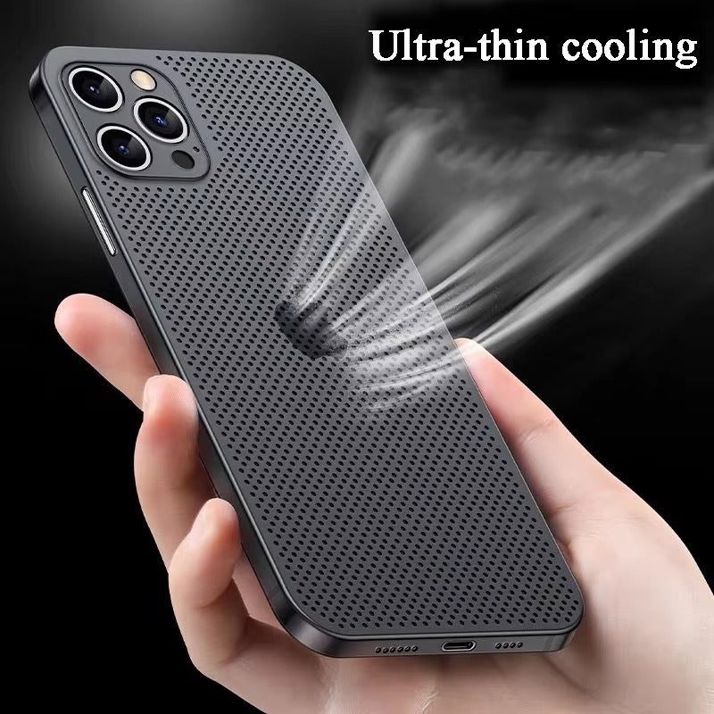 High Quality Apple iPhone Case, MagSafe Compatible, Camera Lens & Screen Protection, Ultra Thin, Shockproof, Magnetic Full All Around Cover – Breathable Cooling Case with Heat Dissipation & Plain Color PP Design