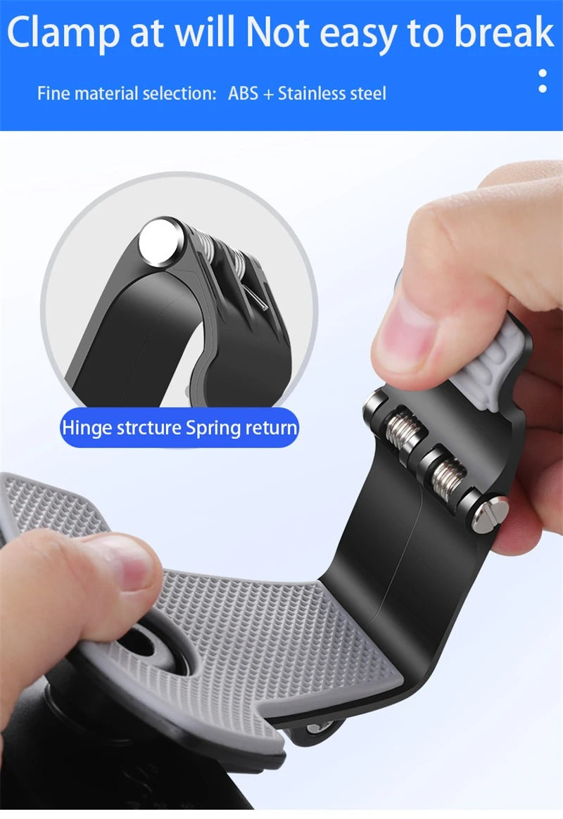 Universal Car Phone Holder Mount – 3-in-1 Clip for Dashboard, Rearview Mirror, Sun Visor | Adjustable 3–7.2" Support, Anti-Slip, 360° Rotation, ABS Build