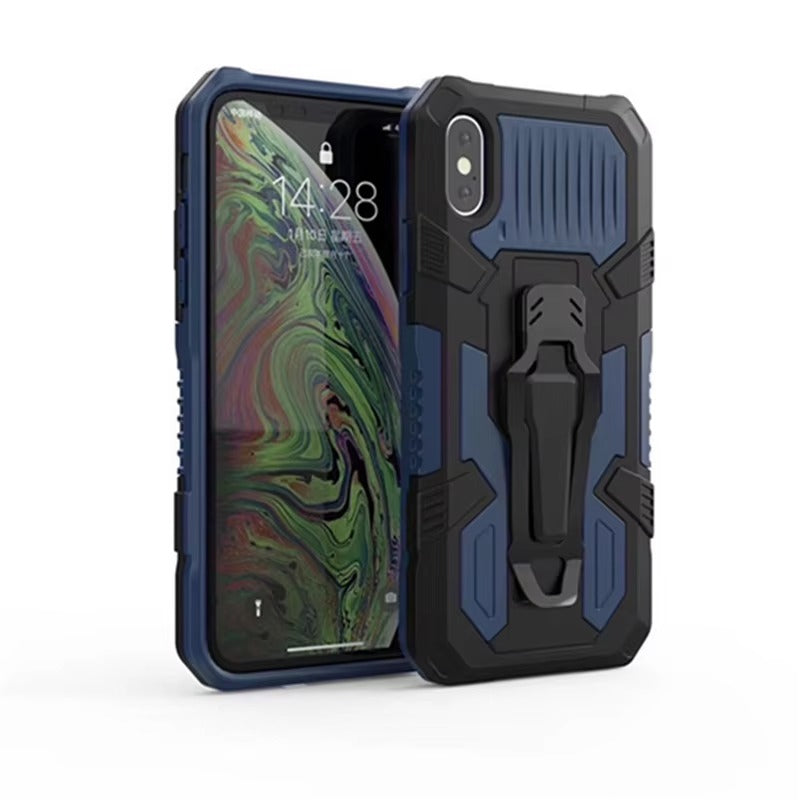 Robust Apple iPhone Case, MagSafe Compatible, Camera Lens & Screen Protection, Ultra Thin, Shockproof, Magnetic Full All Around Cover – Heavy Duty Belt Clip Case with Kickstand & Hard Rubber Back