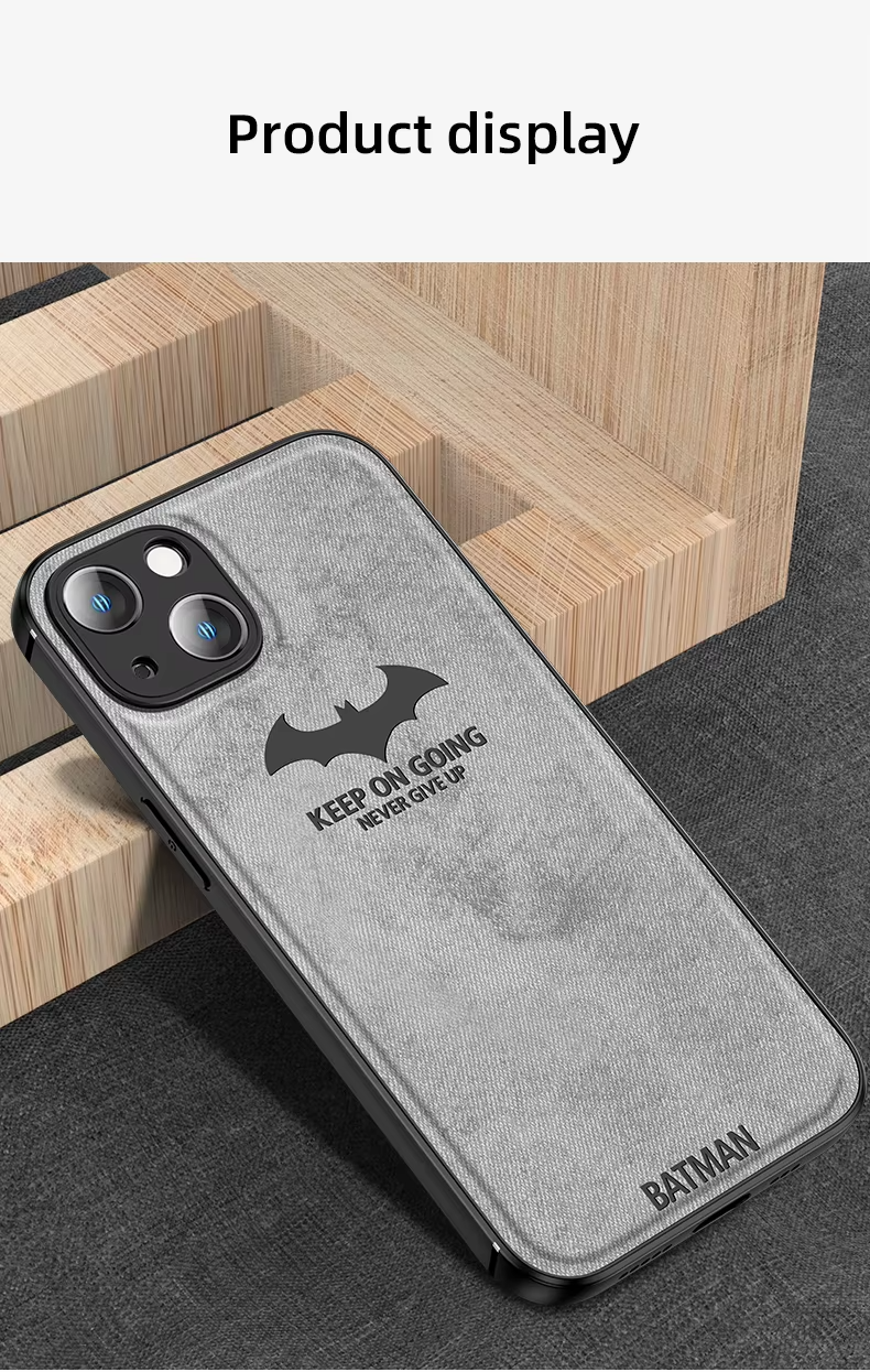 Luxury Textured Canvas iPhone Case with MagSafe Support, Shock-Absorbing Bumper Frame, Leather Feel Grip, Drop Protection