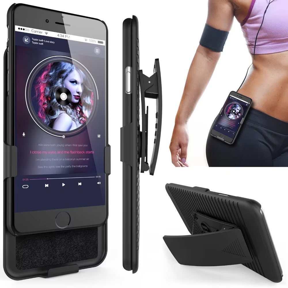 Robust Apple iPhone Case, MagSafe Compatible, Camera Lens & Screen Protection, Ultra Thin, Shockproof, Magnetic Full All Around Cover – Hybrid Defender Holster Case with Belt Clip for Rugged Daily Protection