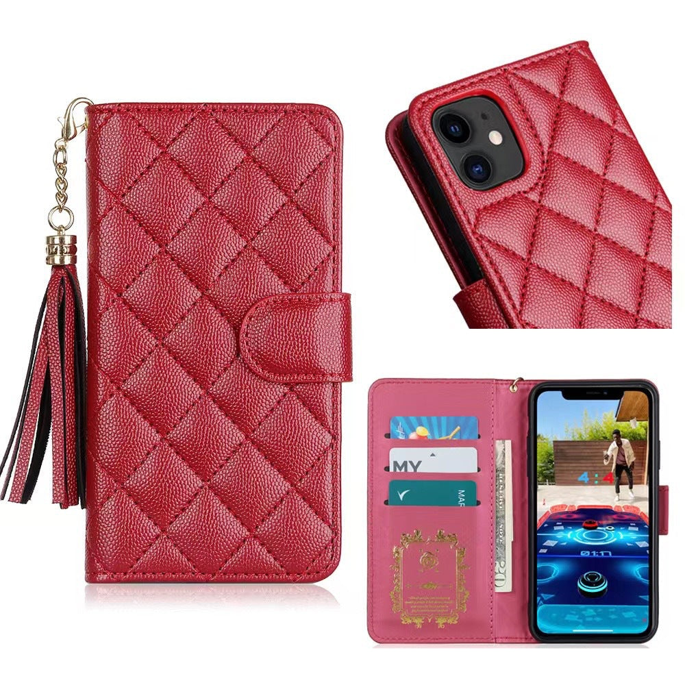 Luxury Wallet Flip Leather iPhone Case – Card Slot, Magnetic Closure, Shockproof Protection, and Premium Design for iPhone