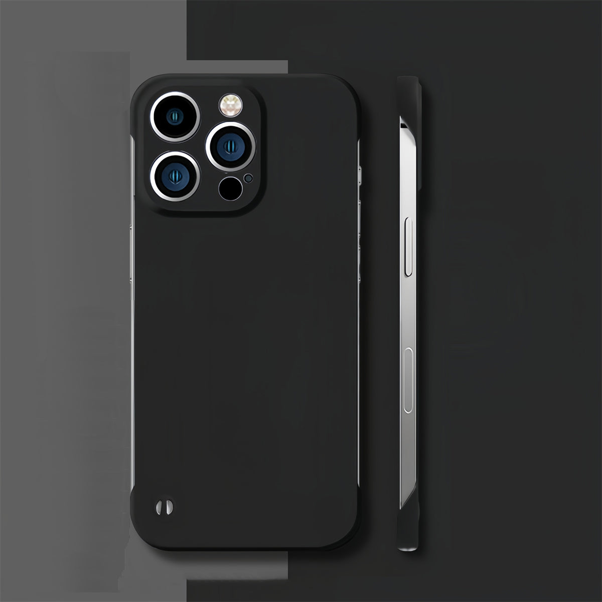 Ultra-Thin Minimalist Borderless Phone Case – Frameless Skin-Friendly Matte Hard PC Cover for iPhone Models