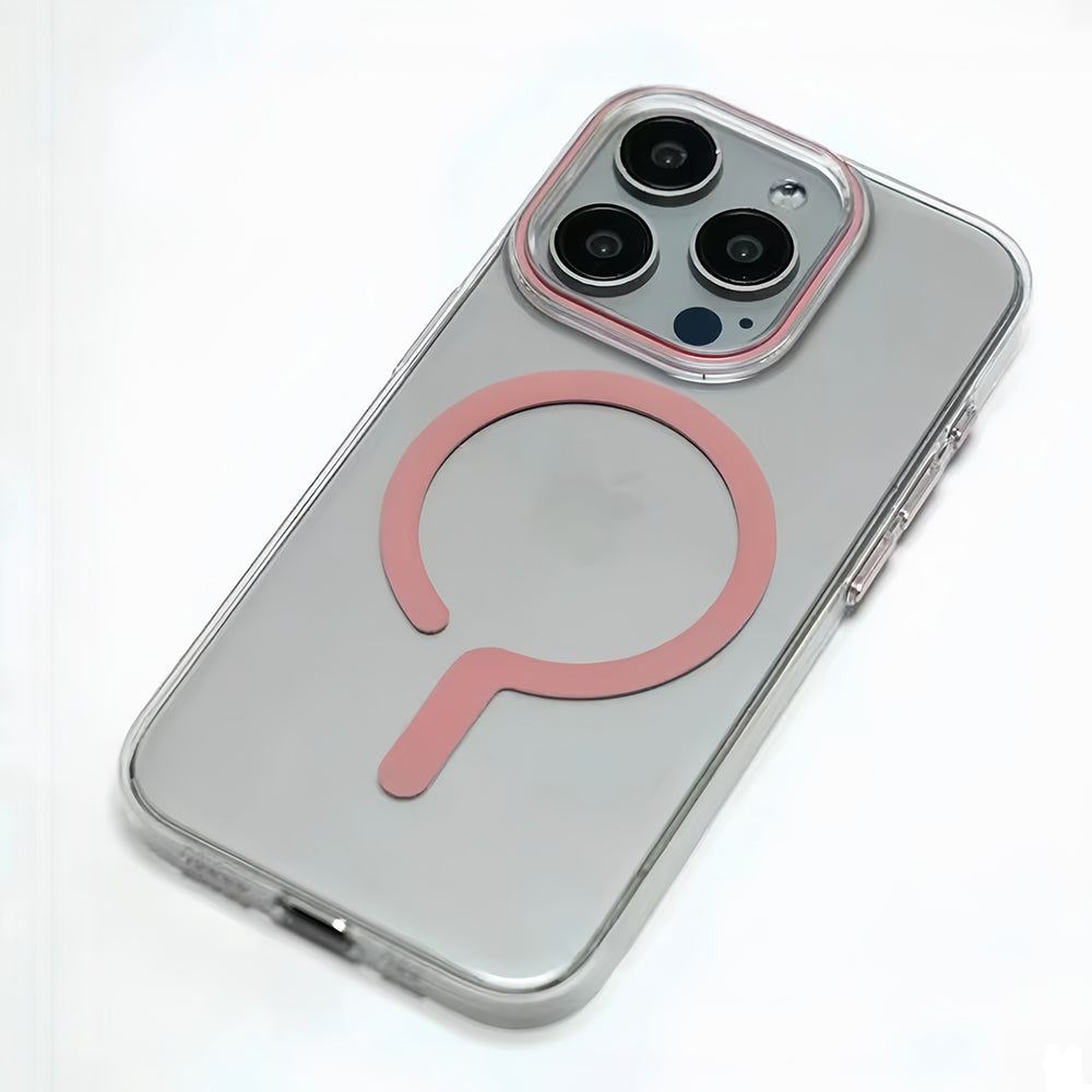 Luxury Titanium Gray Magnetic iPhone Case – Strong MagSafe Charging, Metal Buttons Sleek & Durable Protection Case for iPhone