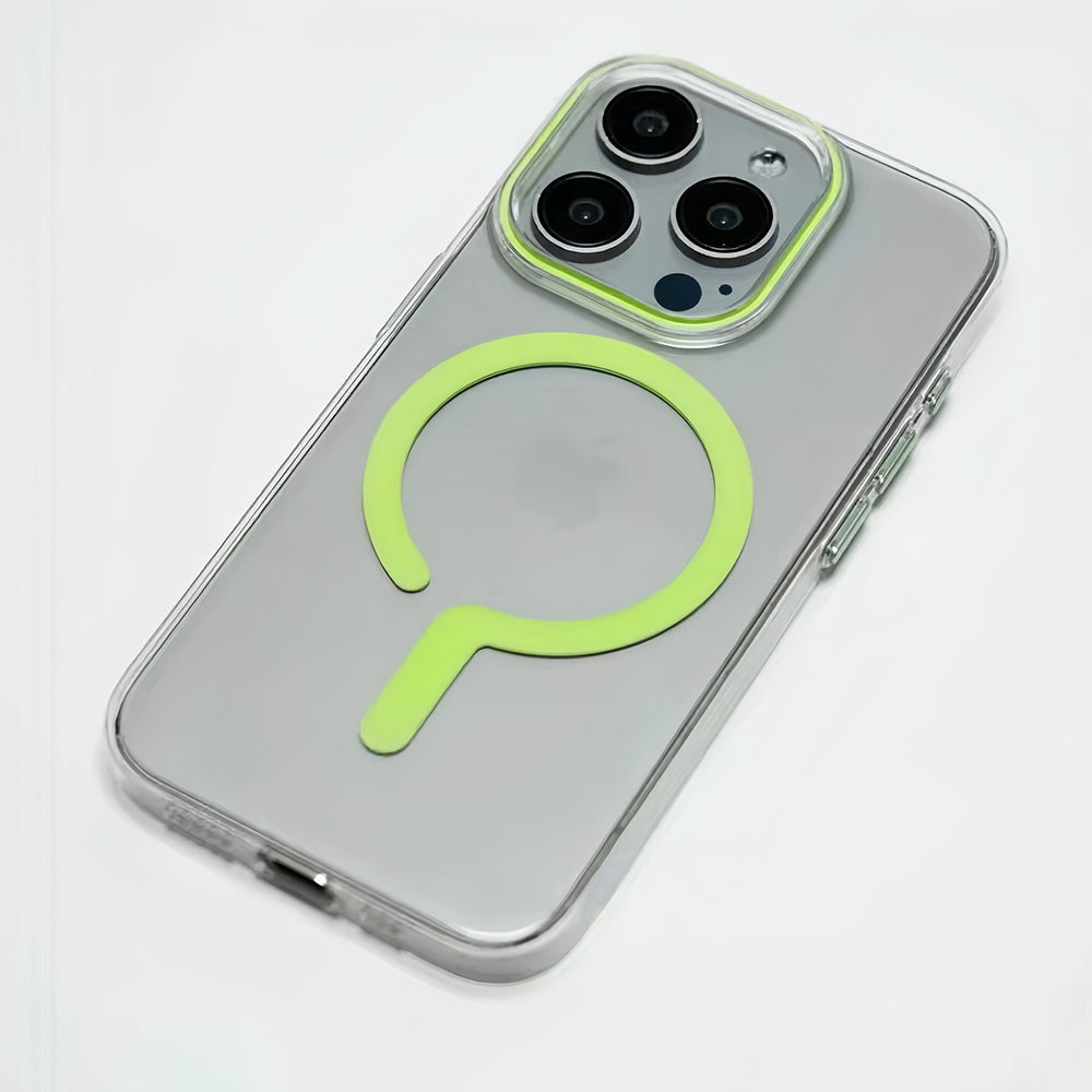 Luxury Titanium Gray Magnetic iPhone Case – Strong MagSafe Charging, Metal Buttons Sleek & Durable Protection Case for iPhone