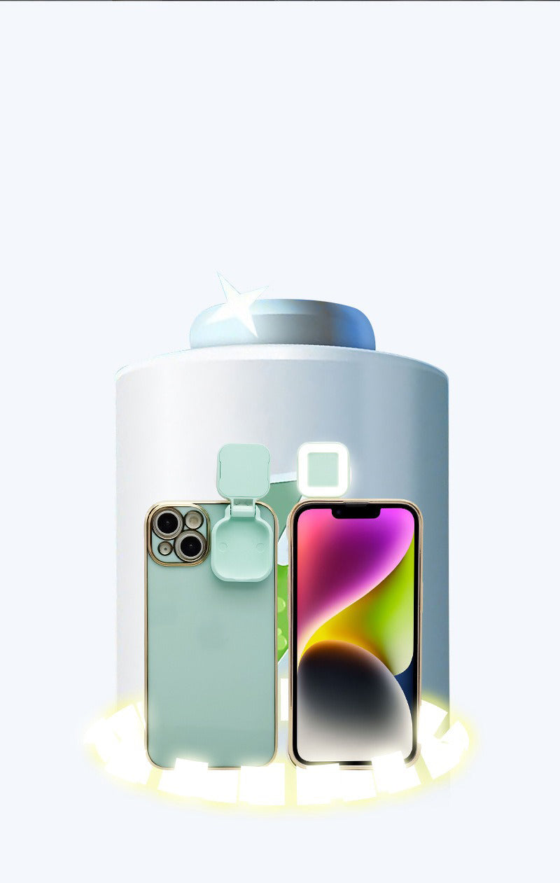 Premium Apple iPhone Case, MagSafe Compatible, Camera Lens and Screen Protection, Ultra Thin, Shockproof, Magnetic, Full All Around Protection, LED Selfie Ring Light Cover