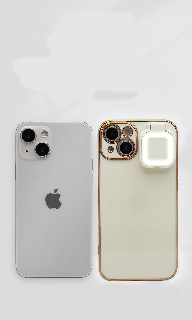 Premium Apple iPhone Case, MagSafe Compatible, Camera Lens and Screen Protection, Ultra Thin, Shockproof, Magnetic, Full All Around Protection, LED Selfie Ring Light Cover