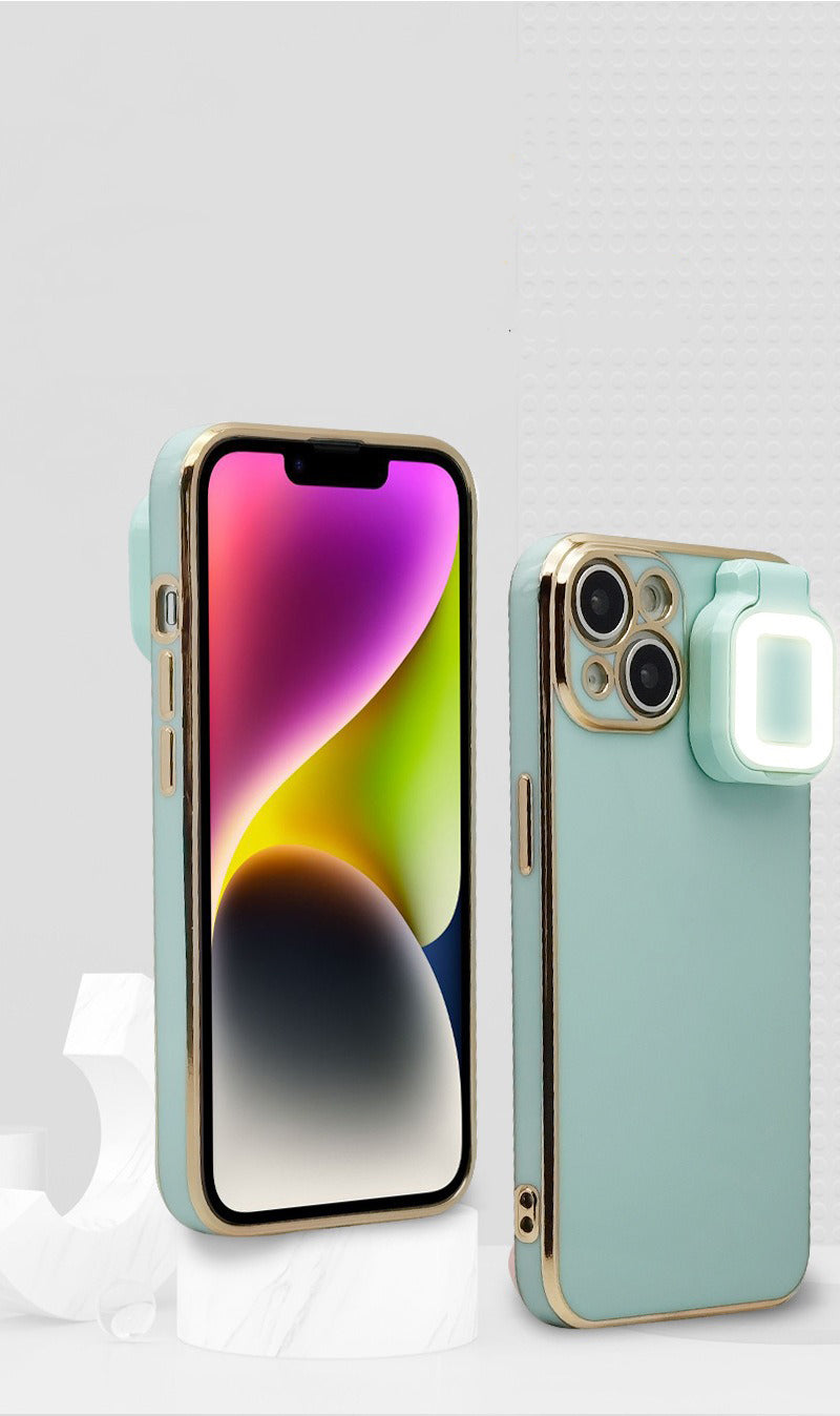 Premium Apple iPhone Case, MagSafe Compatible, Camera Lens and Screen Protection, Ultra Thin, Shockproof, Magnetic, Full All Around Protection, LED Selfie Ring Light Cover