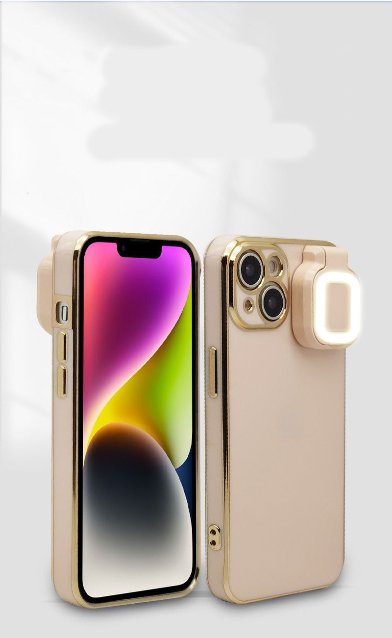 Premium Apple iPhone Case, MagSafe Compatible, Camera Lens and Screen Protection, Ultra Thin, Shockproof, Magnetic, Full All Around Protection, LED Selfie Ring Light Cover