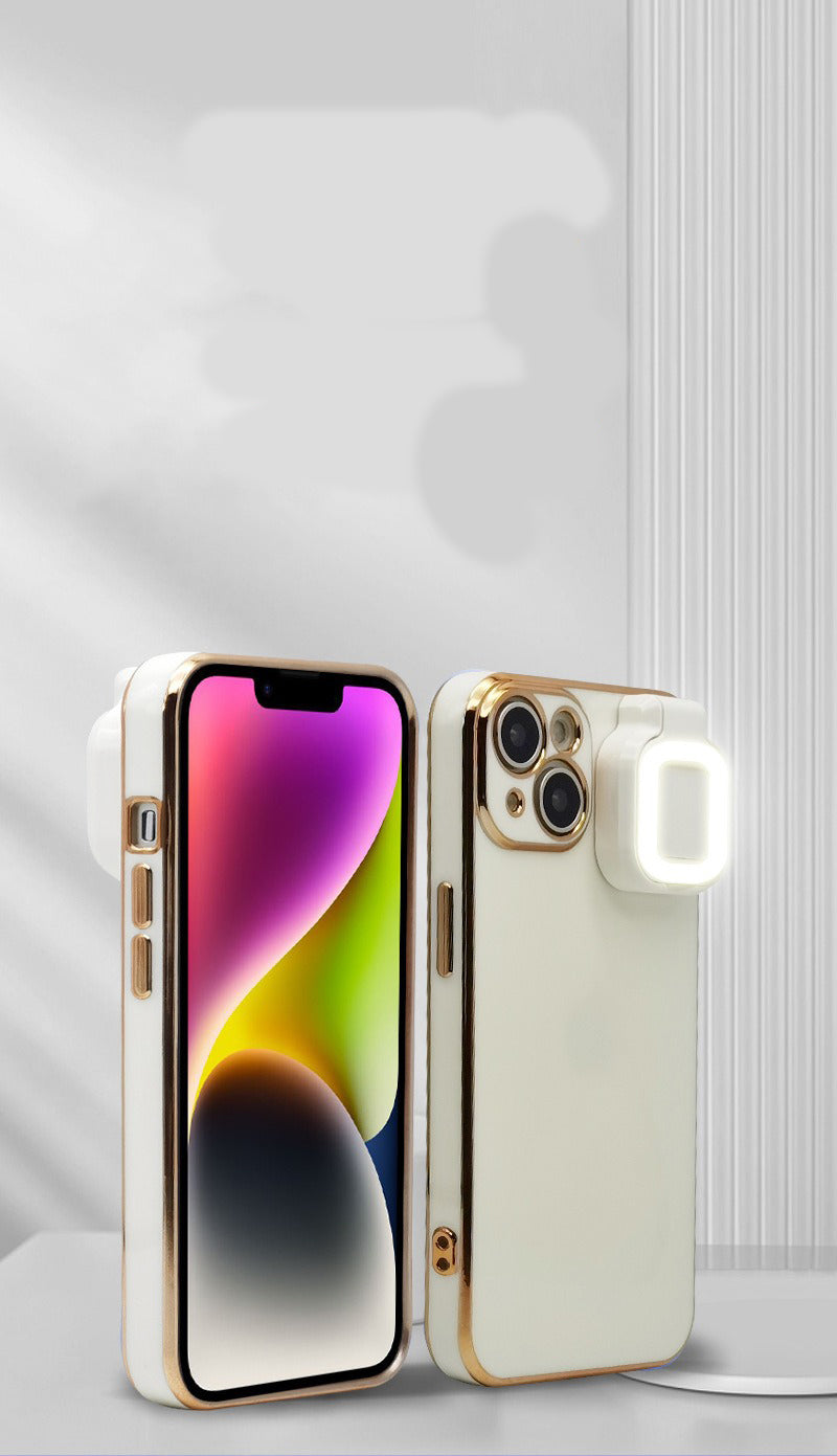 Premium Apple iPhone Case, MagSafe Compatible, Camera Lens and Screen Protection, Ultra Thin, Shockproof, Magnetic, Full All Around Protection, LED Selfie Ring Light Cover