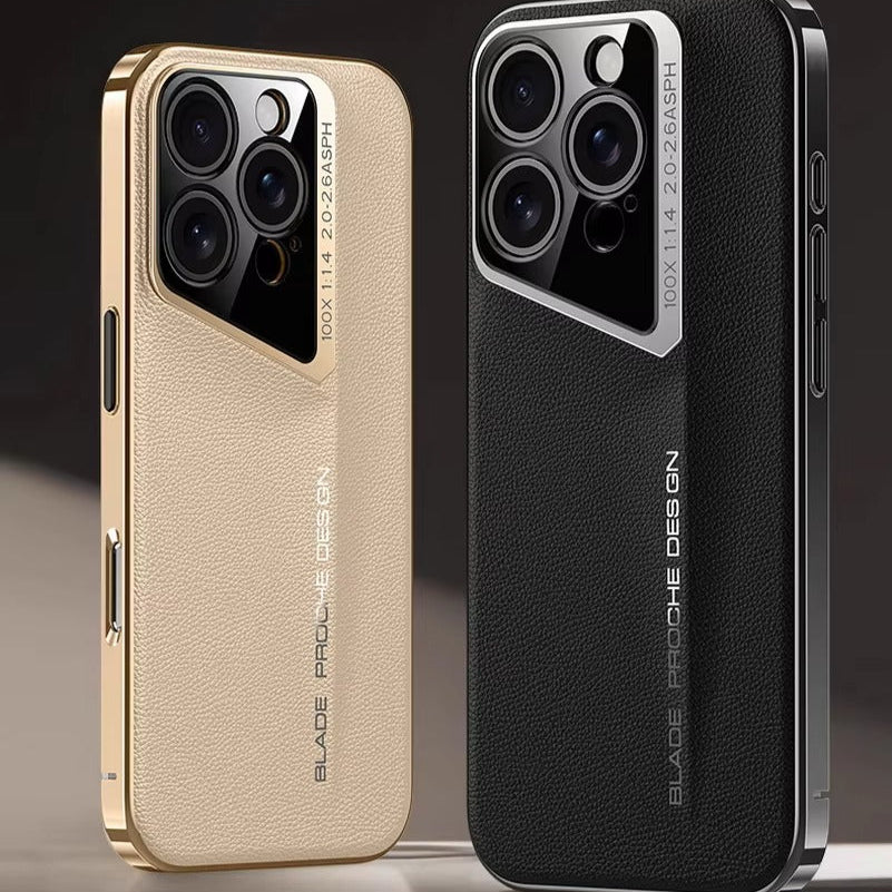 Premium Luxury iPhone Case – Electroplated Leather, Ultra-Thin, Shockproof Hard Protection Durable Cover | Case for iPhone