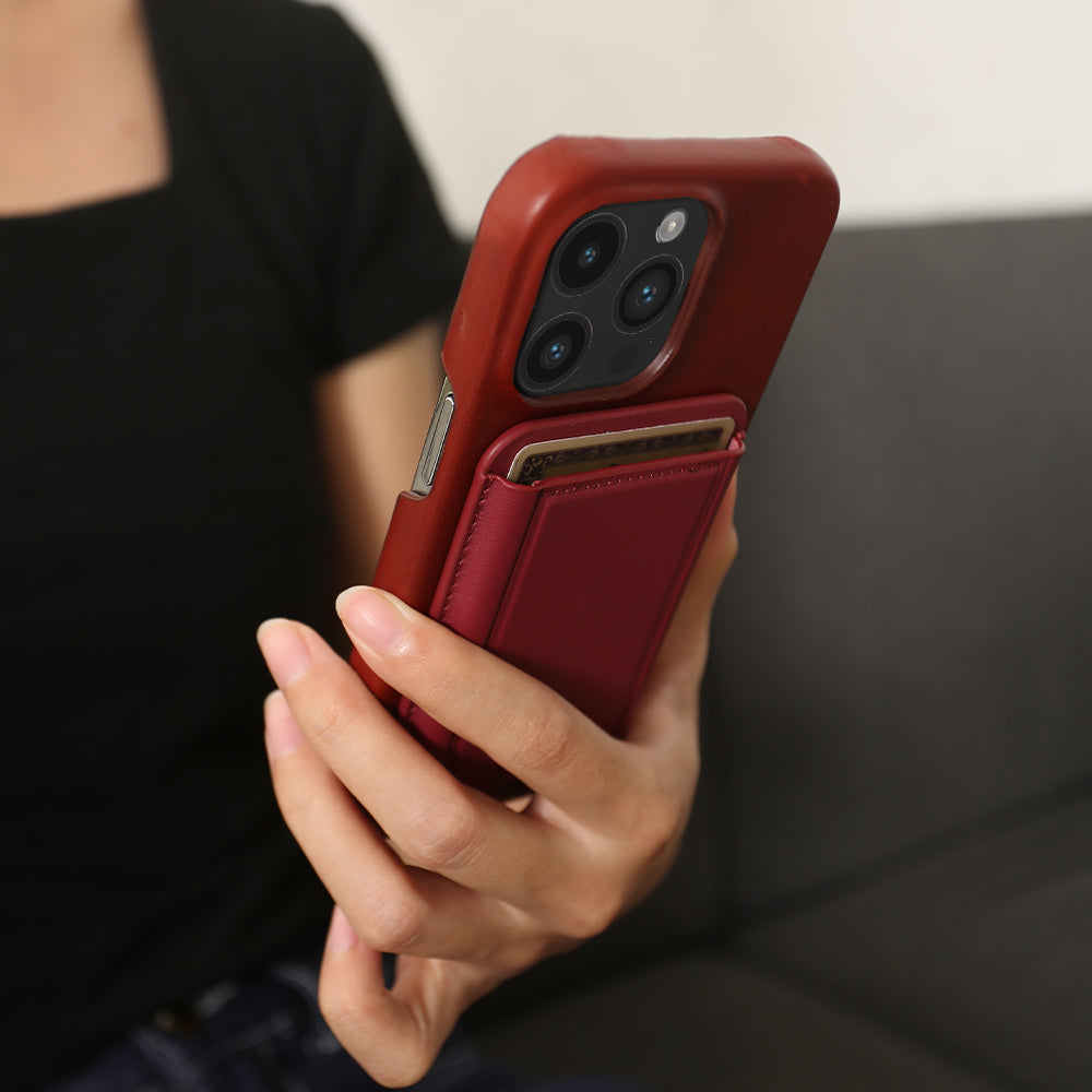 Luxury MagSafe Wallet iPhone Case– Genuine Leather, Magnetic Wireless Charging, Card Holder, Shockproof Protection, Premium Design for iPhone Models