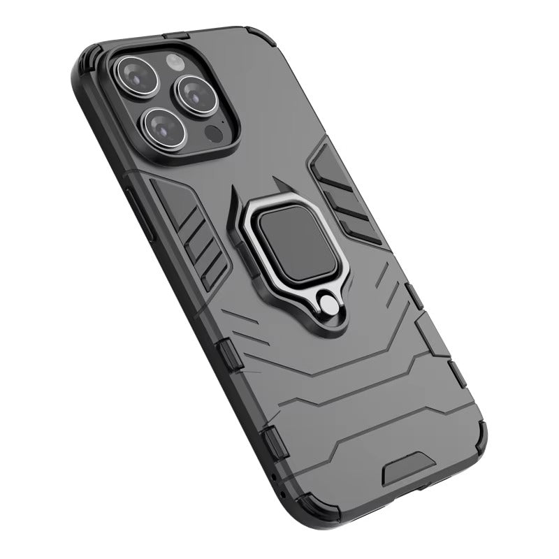 Robust Apple iPhone Case, MagSafe Compatible, Camera Lens and Screen Protection, Ultra Thin, Shockproof, Magnetic, Full All Around Protection, Armor Ring Stand Cover