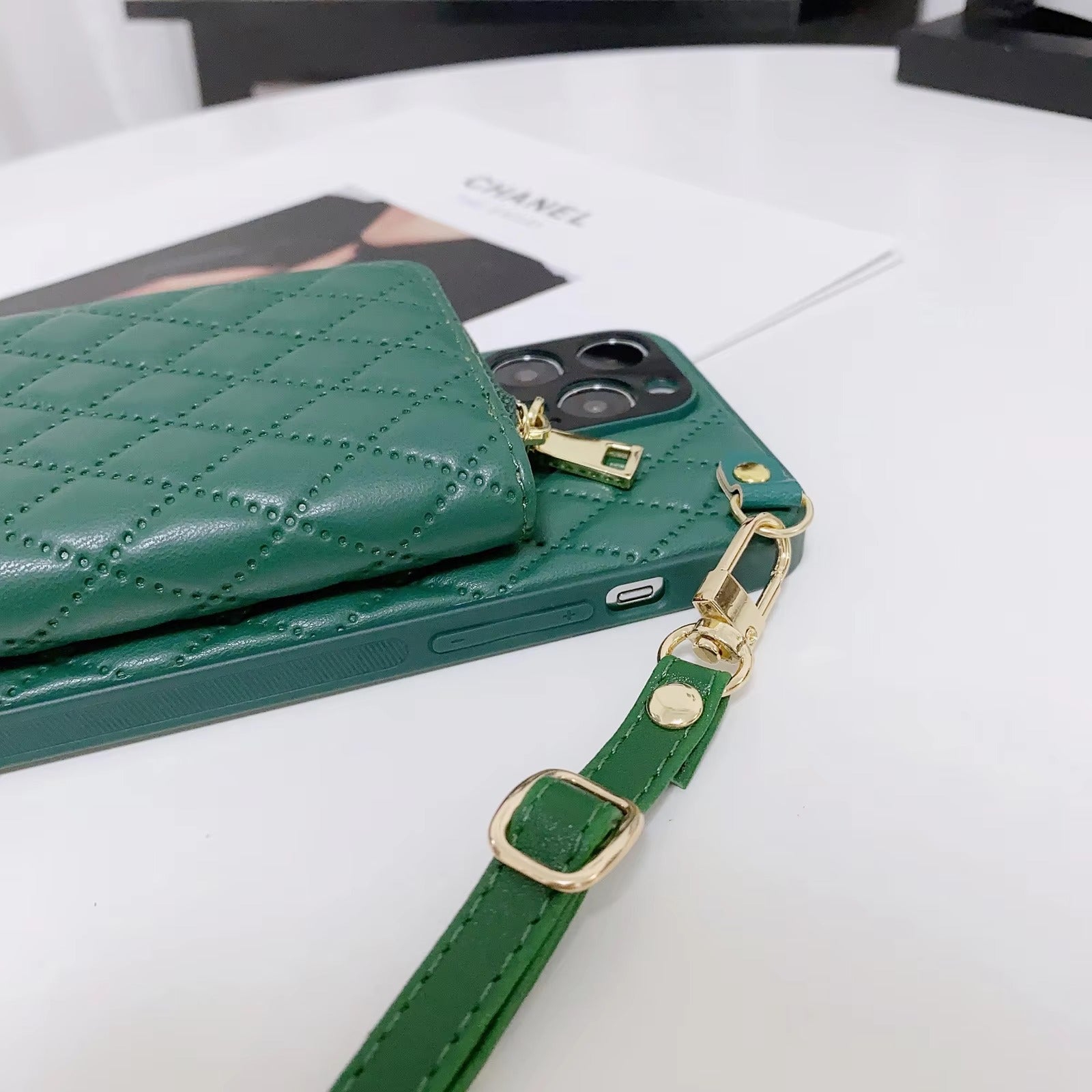 Premium Wallet Apple iPhone Case,Ultra Thin Magnetic Shockproof Full Cover Card Slots, and Crossbody Leather Strap