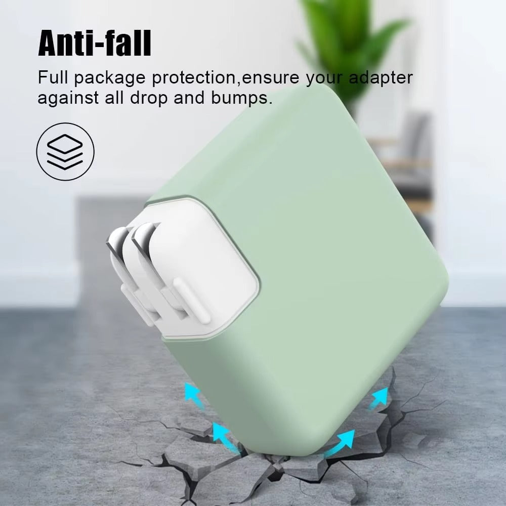 Premium Silicone Charger Case for MacBook Power Adapter – Soft Protective Cover for 140W, 96W, 87W, 85W, 67W, 61W, 60W, 45W, 35W, 30W, 29W USB-C Bricks