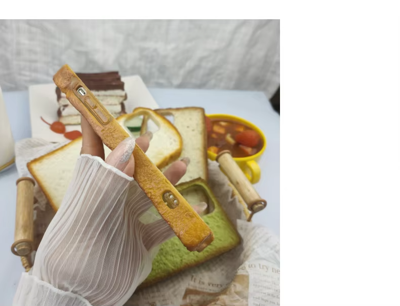 Premium Apple iPhone Case, MagSafe Compatible, Camera Lens and Screen Protection, Ultra Thin, Shockproof, Magnetic, Full All Around Protection, 3D Toast Bread Soft Cover