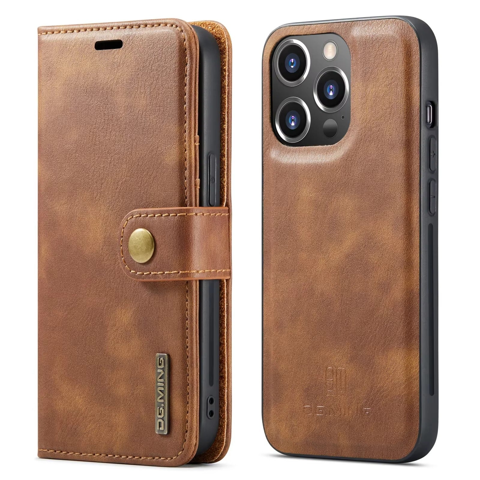 Premium Detachable Leather Apple iPhone Case, MagSafe Compatible, Ultra Thin Magnetic Shockproof Full Protection