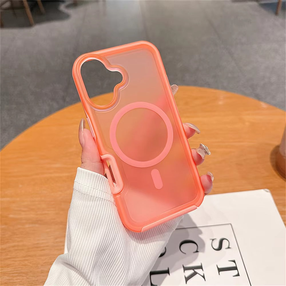 High Quality Apple iPhone Case, MagSafe Compatible, Camera Lens & Screen Protection, Ultra Thin, Shockproof, Magnetic Full All Around Cover – Dual Color Matte Armor Case with Wrist Strap & Magnetic Lanyard