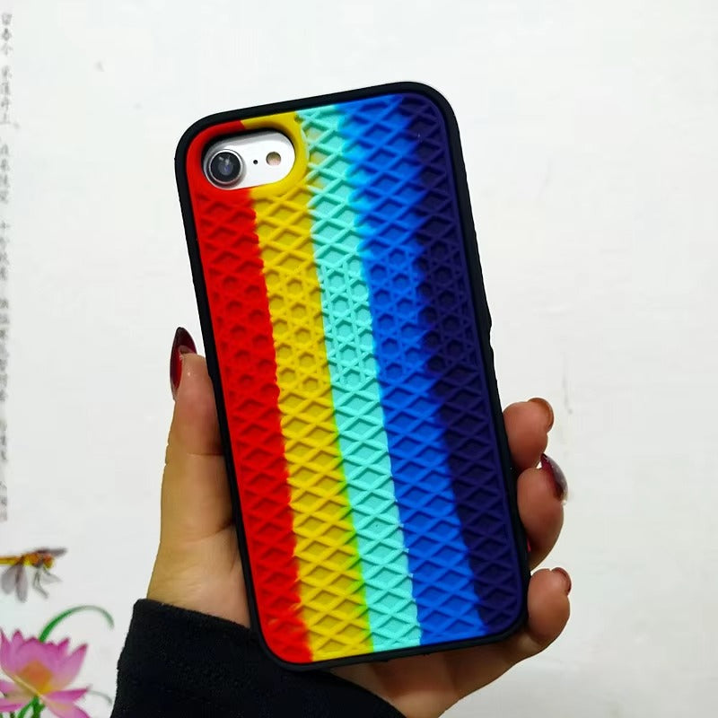 Premium Apple iPhone Case, MagSafe Compatible, Camera Lens & Screen Protection, Ultra Thin, Shockproof, Magnetic Full All Around Cover – Waffle Sport Shoe Sole Texture Silicone Case with Grippy Back Design