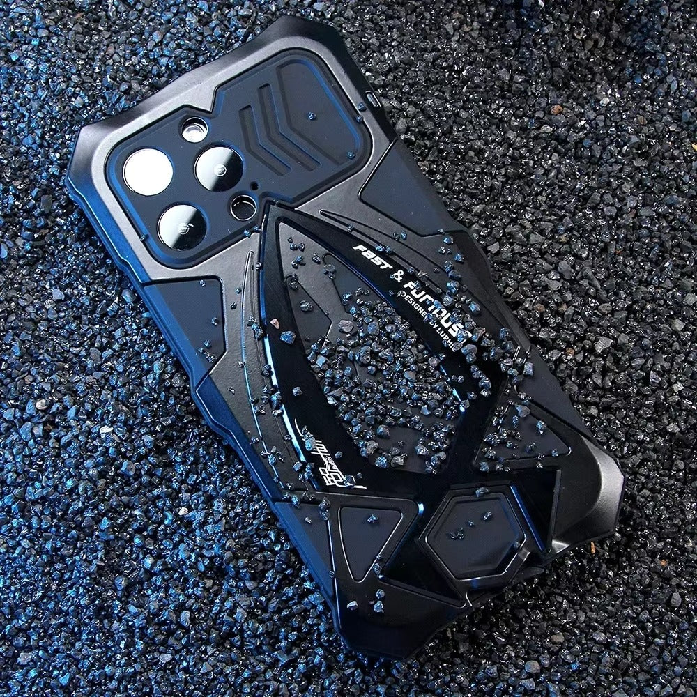 Robust Apple iPhone Case, MagSafe Compatible, Camera Lens & Screen Protection, Ultra Thin, Shockproof, Magnetic Full All Around Cover – 360° Full-Dome Armor Metal Case with Aluminum Bumper & Hybrid Rugged Protection