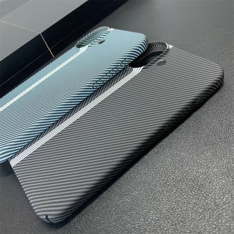 High Quality Apple iPhone Case, MagSafe Compatible, Camera Lens & Screen Protection, Ultra Thin, Shockproof, Magnetic Full All Around Cover – Double Color Carbon Fiber Texture Matte Case with Ultra Thin Shockproof Design