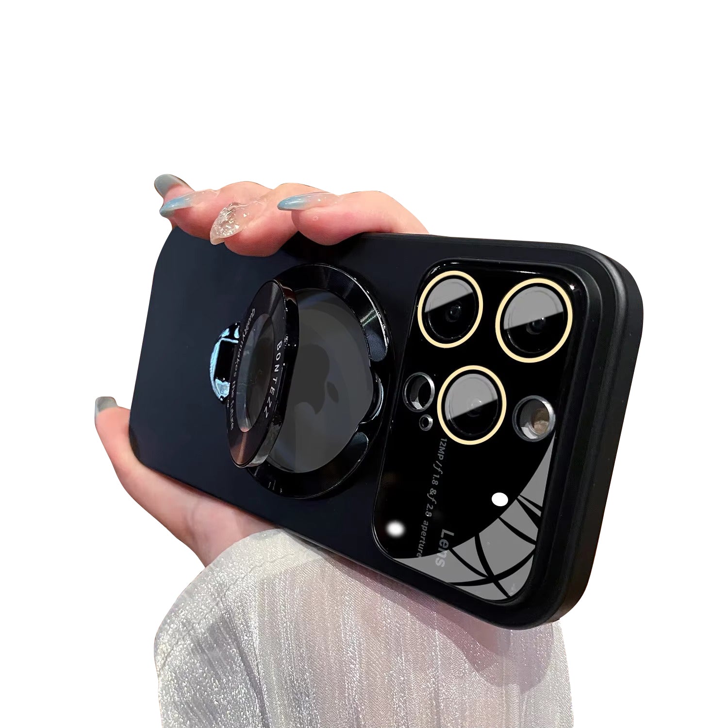 Premium Apple iPhone Case, MagSafe Compatible, Camera Lens and Screen Protection, Ultra Thin, Shockproof, Magnetic, Full All Around Protection, Magnetic Bracket Cover