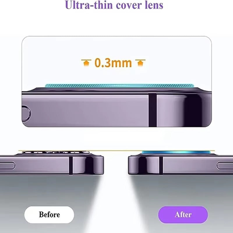 Ultra Thin Camera Lens Protector for iPhone – 4PCS Full Coverage Tempered Glass, Anti-Scratch, Dust-Free, Anti-Fingerprint, HD Clarity, Strong Adhesion