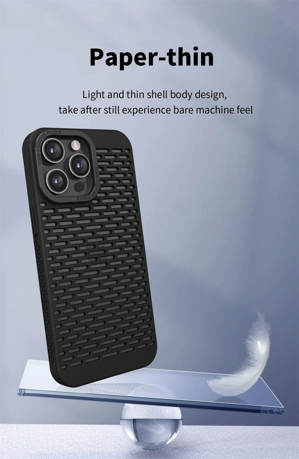 High Quality Apple iPhone Case, MagSafe Compatible, Camera Lens & Screen Protection, Ultra Thin, Shockproof, Magnetic Full All Around Cover – Hollow Cold-Cut Shockproof Case with Heat Dissipation & Anti-Fall Lens Protection