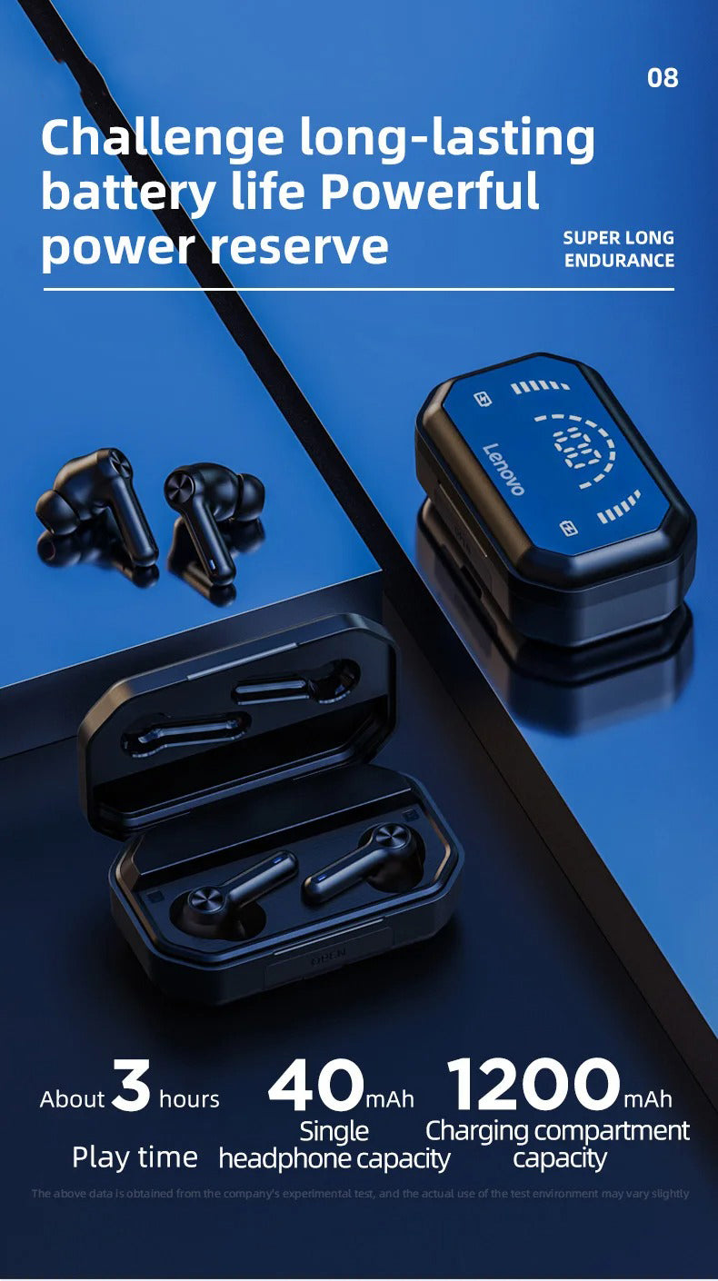 Premium TWS Bluetooth 5.0 Earbuds for iPhone Headset with LED Display, 1200mAh Charging Case Noise Reduction, and Gaming Mode