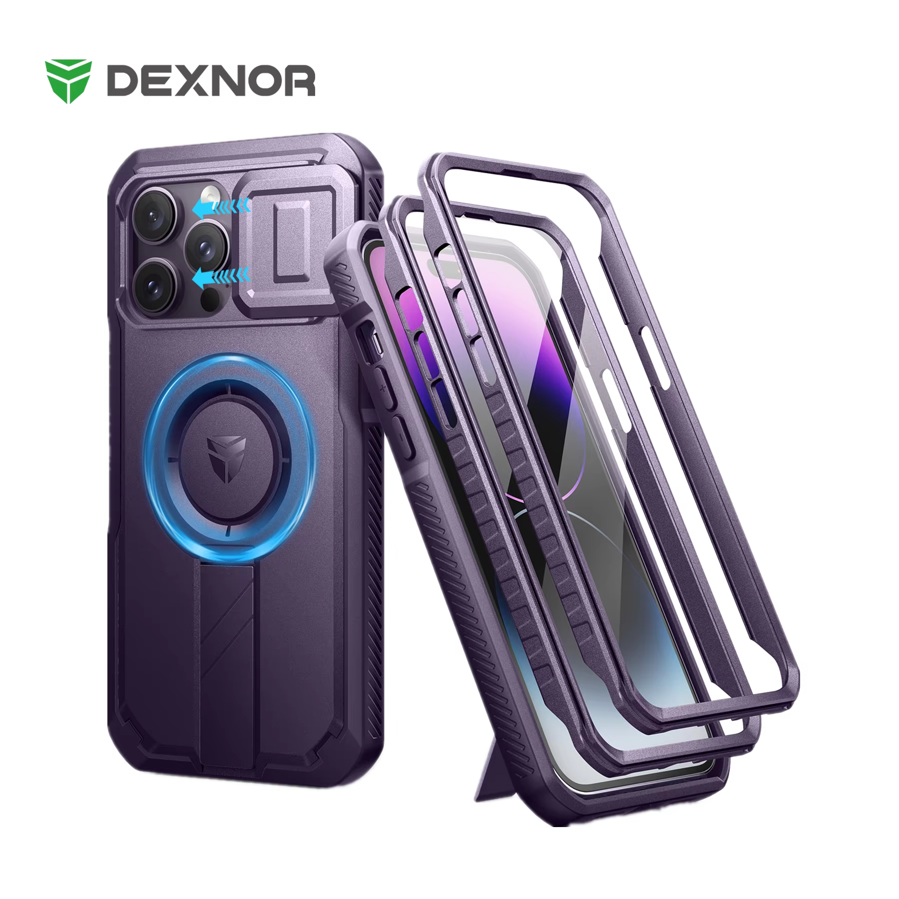 Robust Apple iPhone Case, Camera Protection, Screen Protection, Ultra Thin, Shockproof, Magnetic, Full All Around Protection