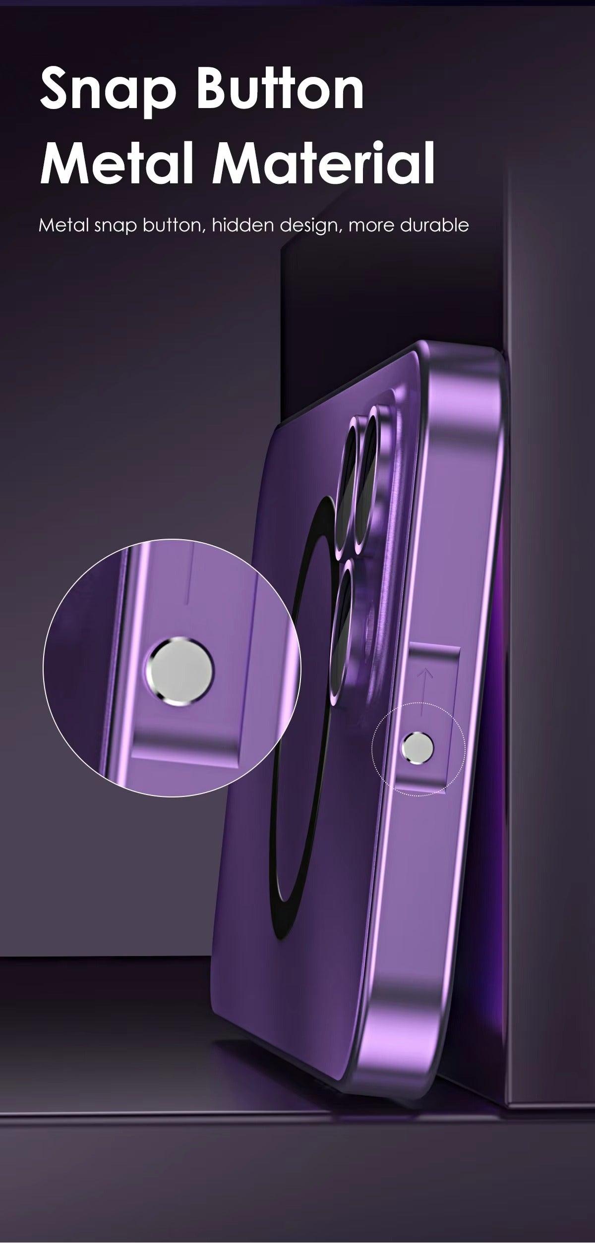 Luxury Apple iPhone Case, MagSafe Compatible, Camera Lens & Screen Protection, Ultra Thin, Shockproof, Magnetic Full All Around Cover – Metal Frame Case with Aluminum PC Back Panel for Sleek Durable Protection