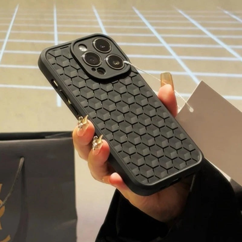 High Quality Apple iPhone Case, MagSafe Compatible, Camera Lens & Screen Protection, Ultra Thin, Shockproof, Magnetic Full All Around Cover – Mesh Honeycomb Silicone Case with Breathable Cooling & Heat Dissipation Design