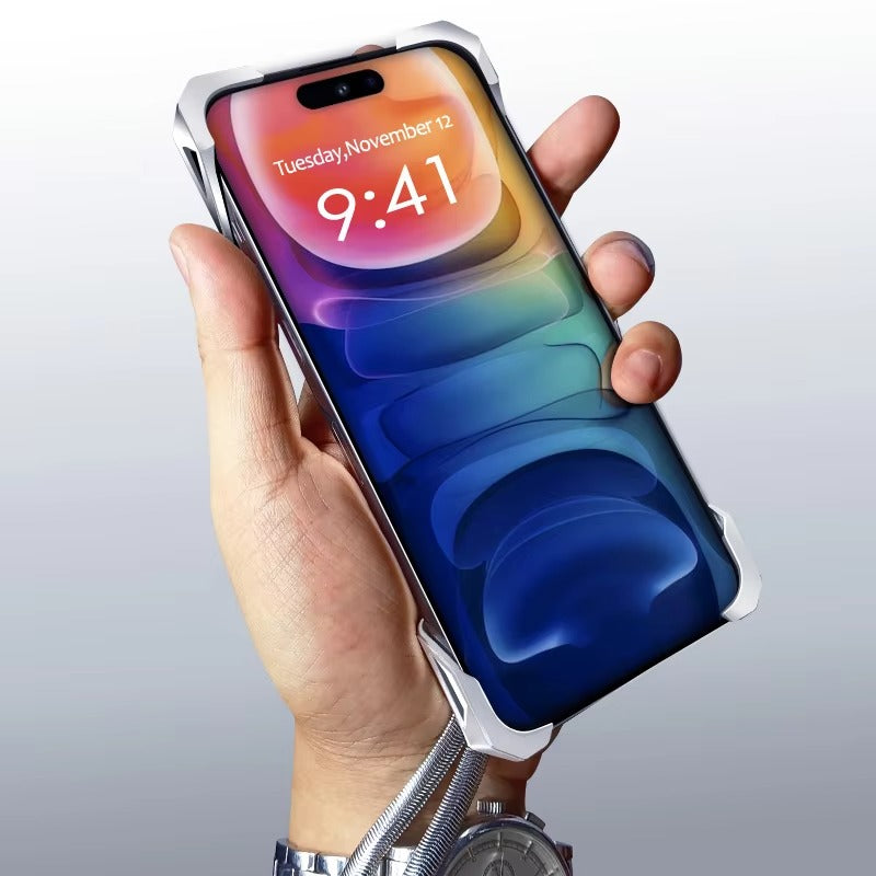 Luxury Apple iPhone Case, MagSafe Compatible, Camera Lens and Screen Protection, Ultra Thin, Shockproof, Magnetic, Full All Around Protection, Thor Metal Armor Cover