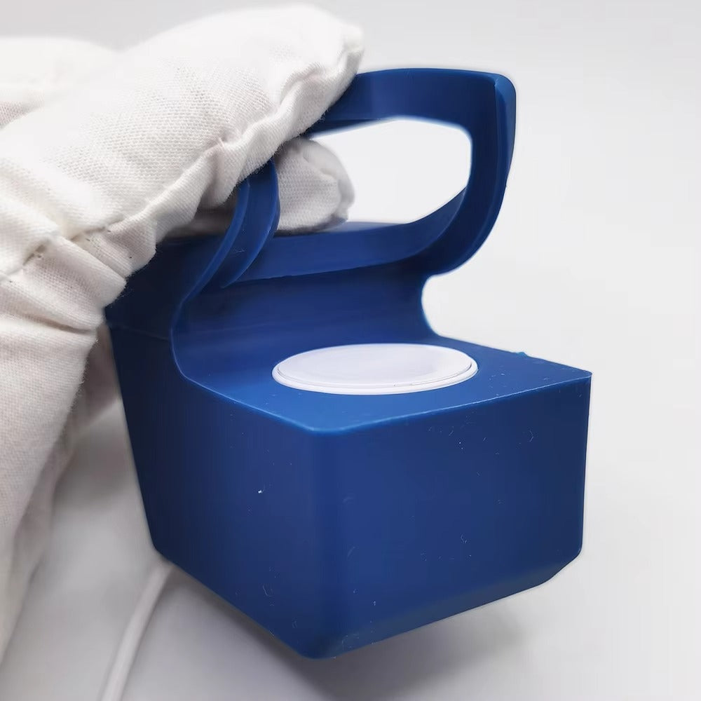 Premium Retro Charging Stand for Smartwatch – Desktop Silicone Dock Holder with Cable Slot, Nightstand Mode Compatible v