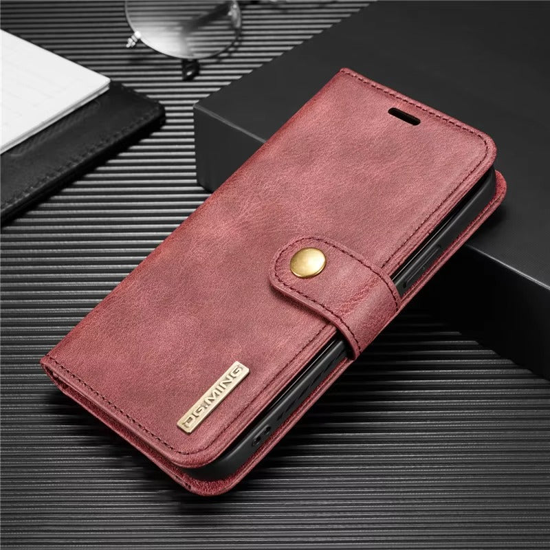 Premium Detachable Leather Apple iPhone Case, MagSafe Compatible, Ultra Thin Magnetic Shockproof Full Protection