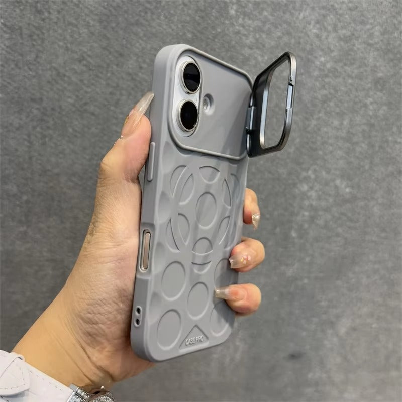 Premium Apple iPhone Case, MagSafe Compatible, Camera Lens & Screen Protection, Ultra Thin, Shockproof, Magnetic Full All Around Cover – Foldable Camera Stand Case with Wrist Strap & Magnetic Bracket