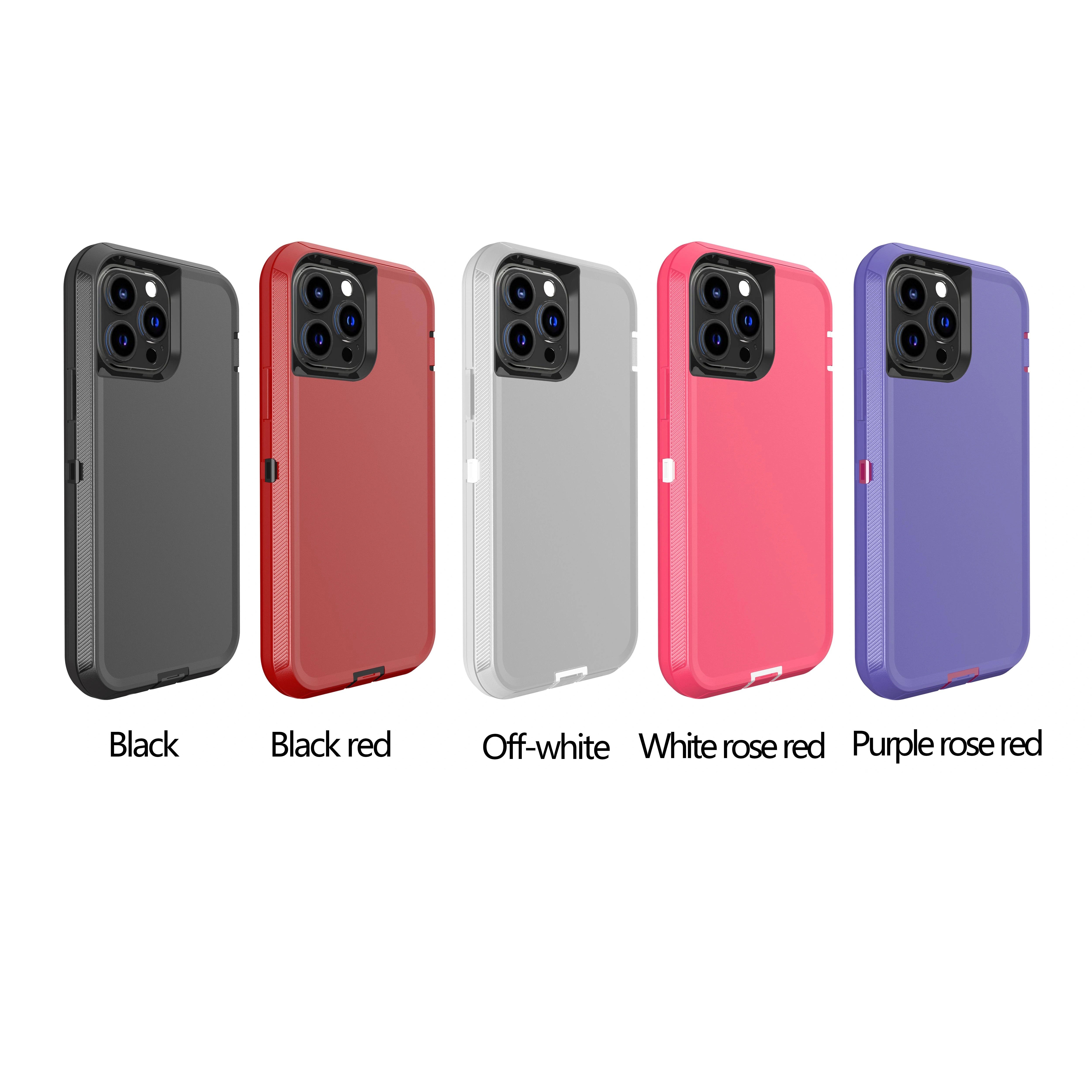 Robust Apple iPhone Case, MagSafe Compatible, Camera Lens & Screen Protection, Ultra Thin, Shockproof, Magnetic Full All Around Cover – 3-in-1 Heavy Duty Armor Case with Belt Clip & Full Body Protection