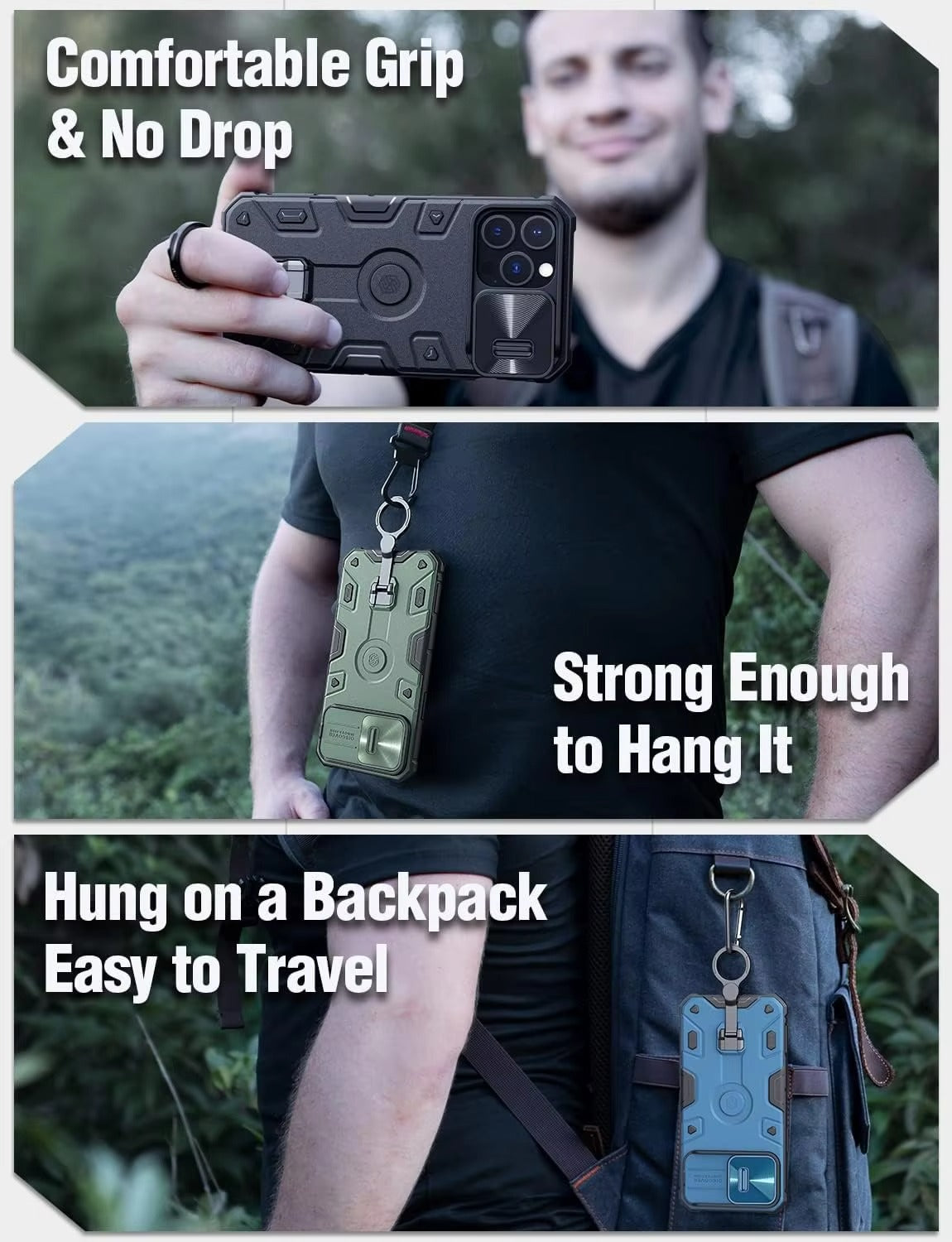 Premium Apple iPhone Case, MagSafe Compatible, Camera Lens & Screen Protection, Ultra Thin, Shockproof, Magnetic Full All Around Cover – Heavy Duty Hard PC Case with Slide Camera Cover & Built-In Kickstand