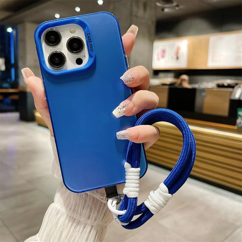 Premium Apple iPhone Case, MagSafe Compatible, Camera Lens & Screen Protection, Ultra Thin, Shockproof, Magnetic Full All Around Cover – Double Layer Silver Lanyard Case with Stylish Color Accents