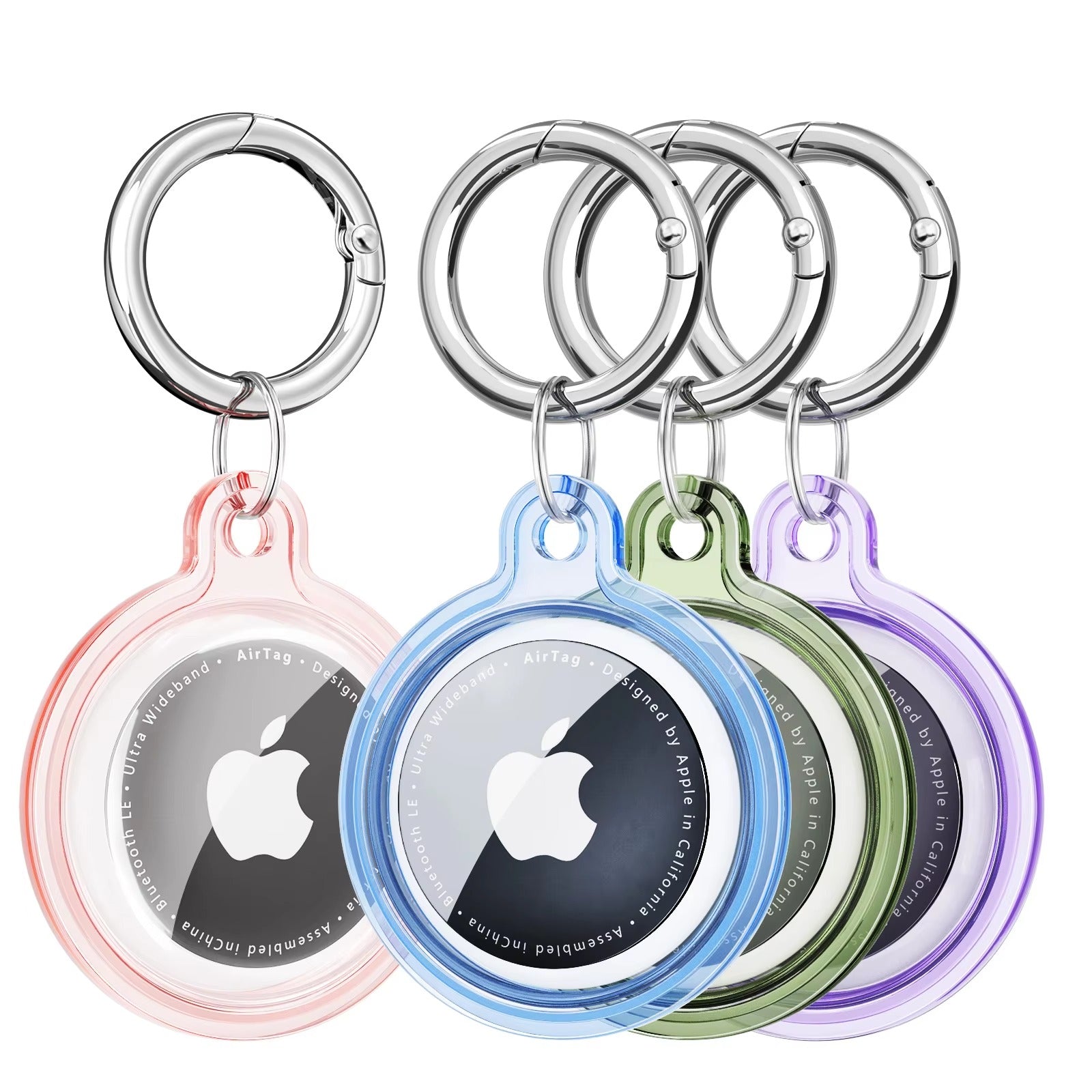 Premium Transparent Waterproof TPU AirTag Case – Full Protective Shell with Anti-Lost Keychain, Shockproof Pet Collar Tracker Cover