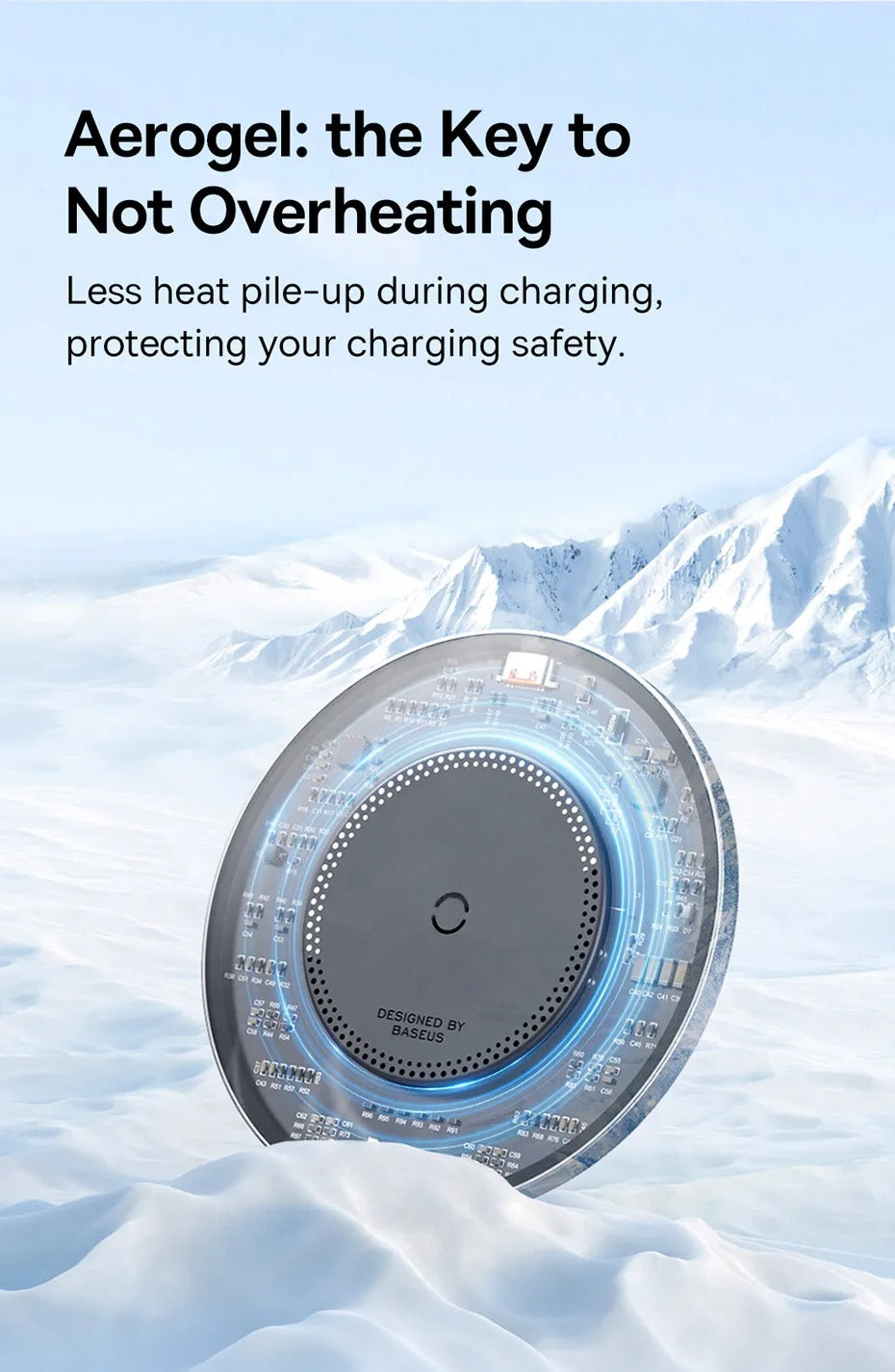 Premium 15W Wireless Charger Pad – Fast Qi Charging for iPhone, AirPods, Samsung, Xiaomi, LG, Clear Design, Type-C Cable, Charging Indicator