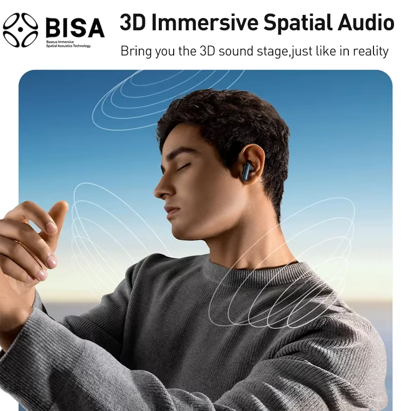 Luxury Noise Cancelling Bluetooth Earbuds for iPhone – Wireless ANC Headphones , -48dB Deep Noise Reduction for Calls & Music