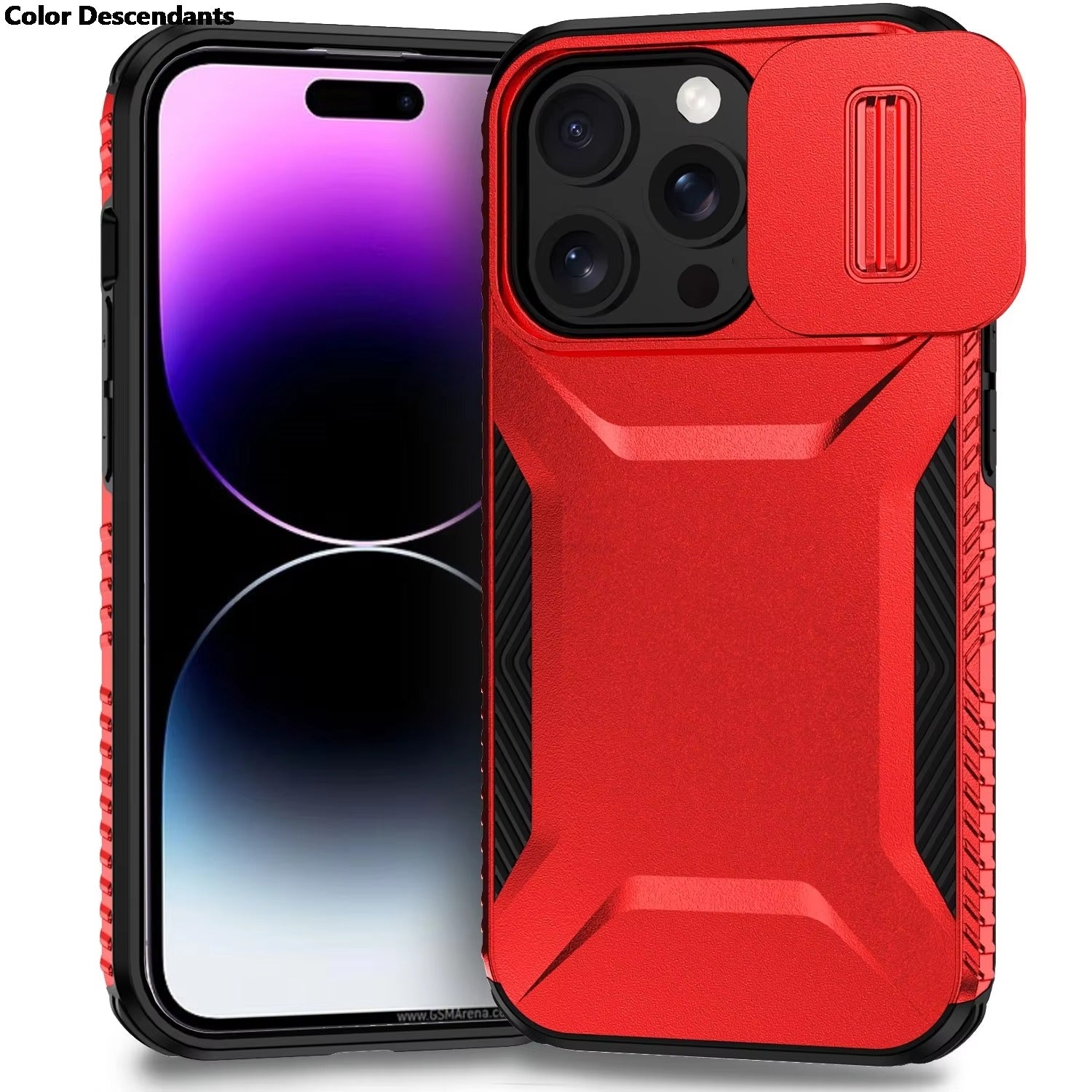 Robust Apple iPhone Case MagSafe Compatible, Camera Lens & Screen Protection, Cover with Slide Lens Armor Shell