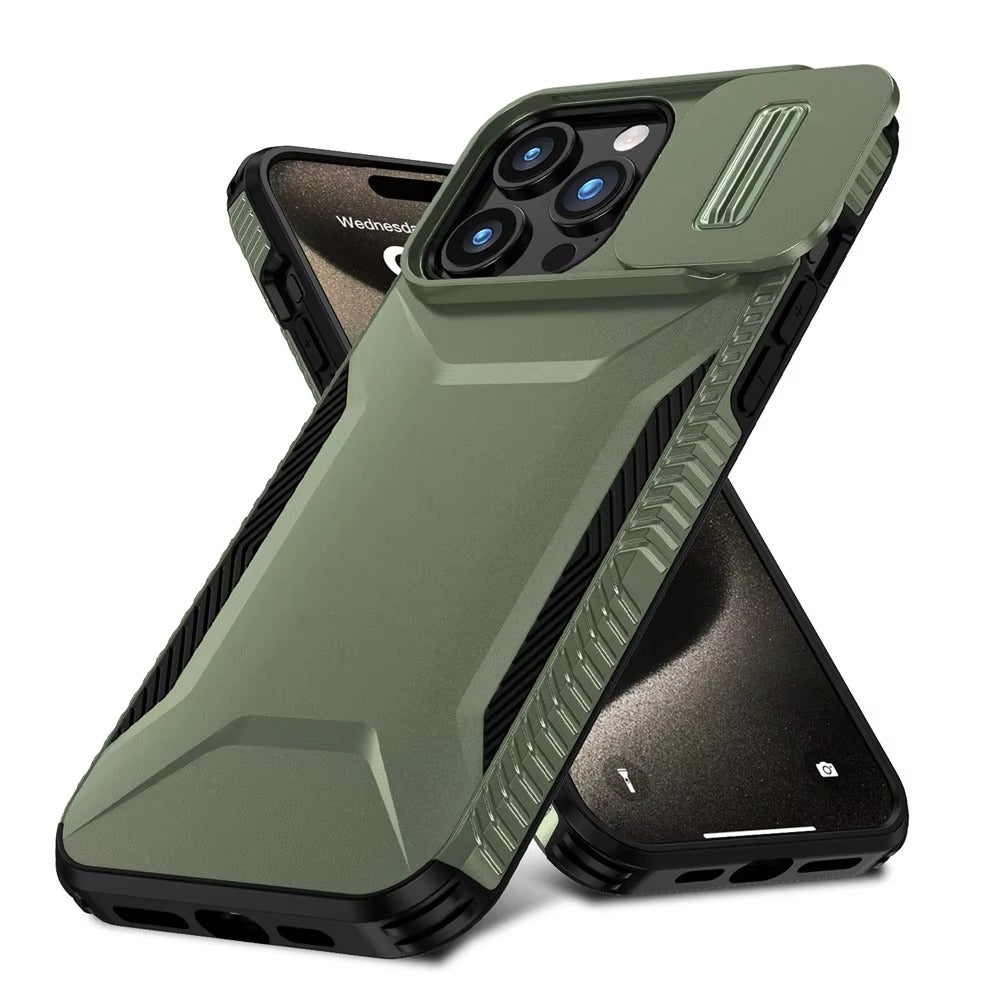 Robust Apple iPhone Case MagSafe Compatible, Camera Lens & Screen Protection, Cover with Slide Lens Armor Shell