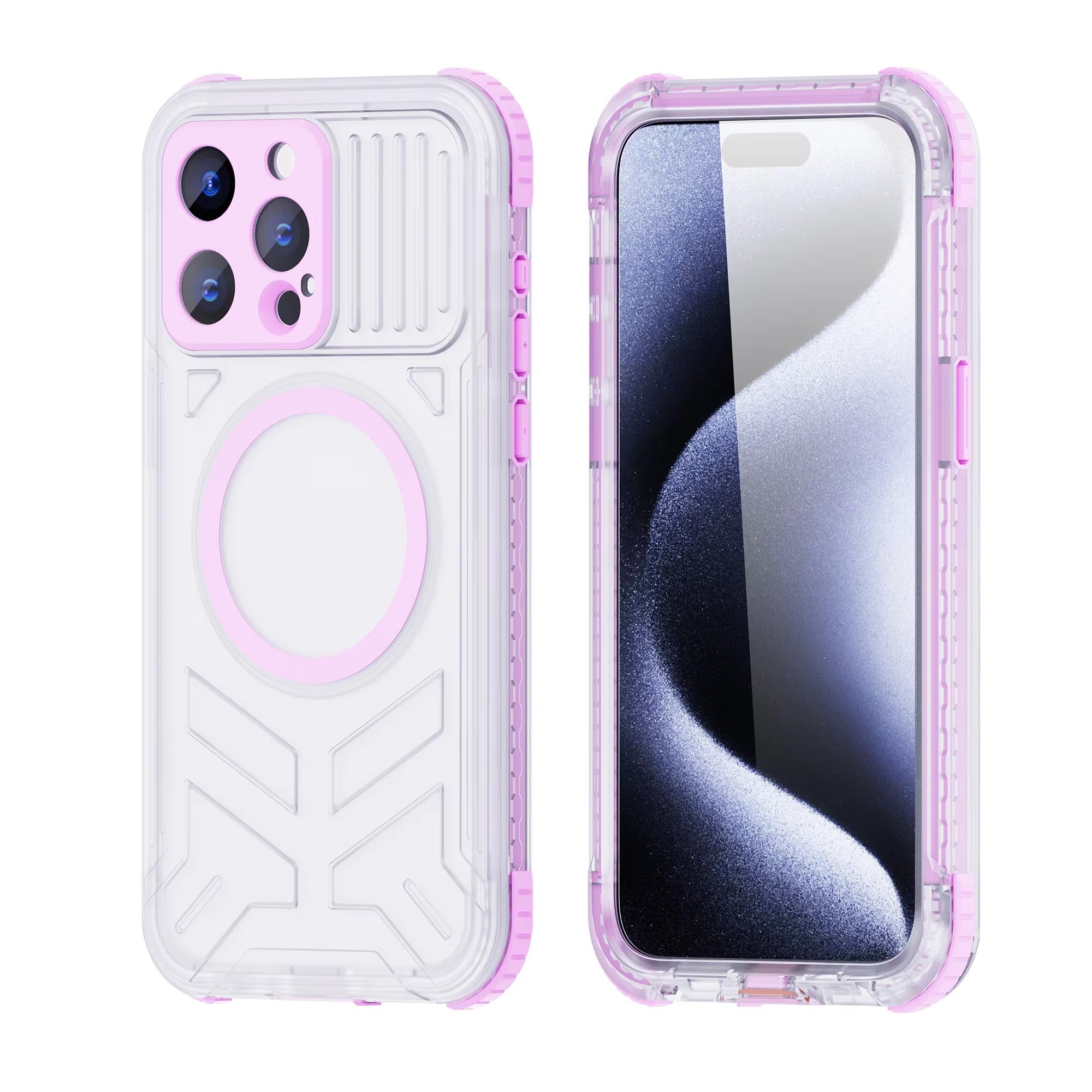 Luxury Apple iPhone Case MagSafe Compatible, Camera Lens & Screen Protection, Ultra Thin Shockproof Magnetic Full All Around Protection Cover with IP68 Waterproof Matte Finish