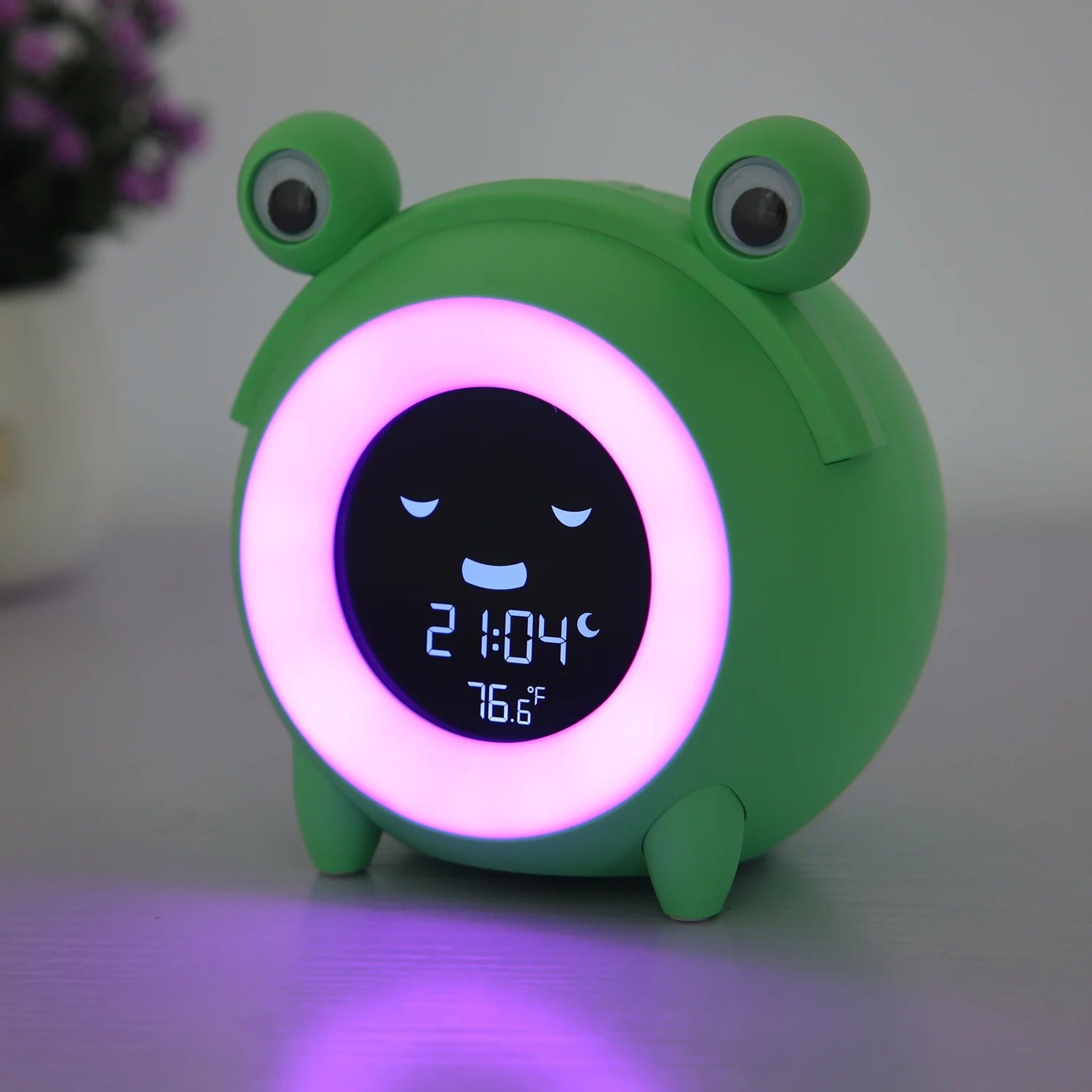 Premium Kids Sleep Training Alarm Clock – Cute Animal Digital Wake Up Night Light with Snooze, Color Changing, Music, Temperature Display