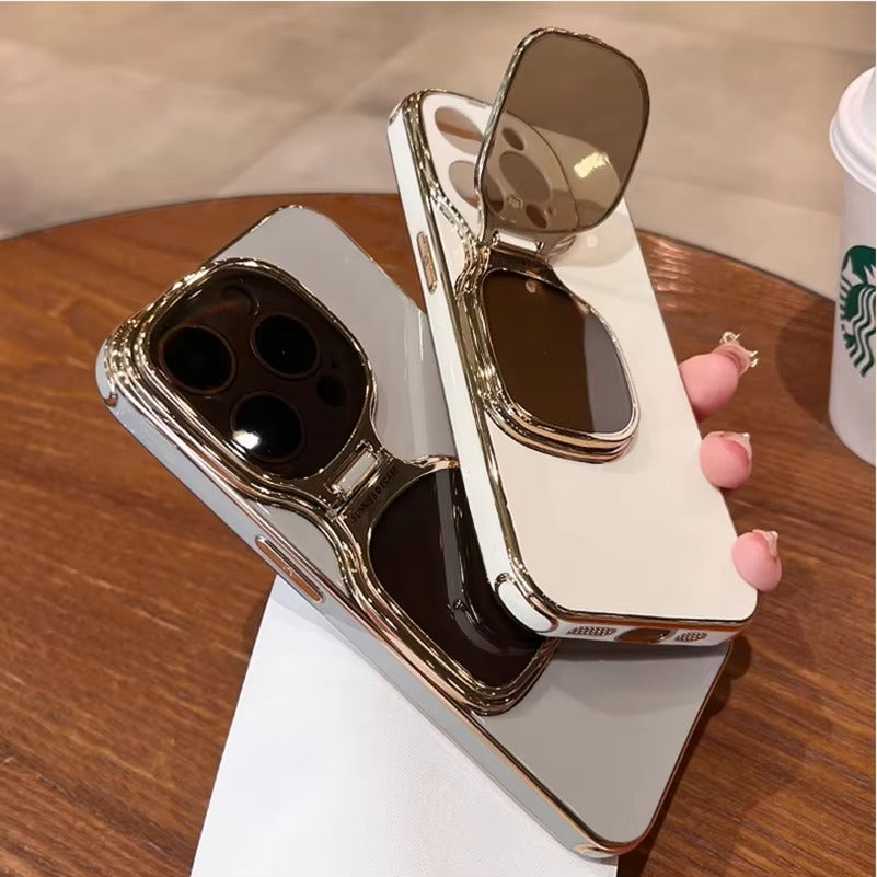 Premium Apple iPhone Case, MagSafe Compatible, Camera Lens and Screen Protection, Ultra Thin, Shockproof, Magnetic, Full All Around Protection, Fold Lens Stand Holder Cover