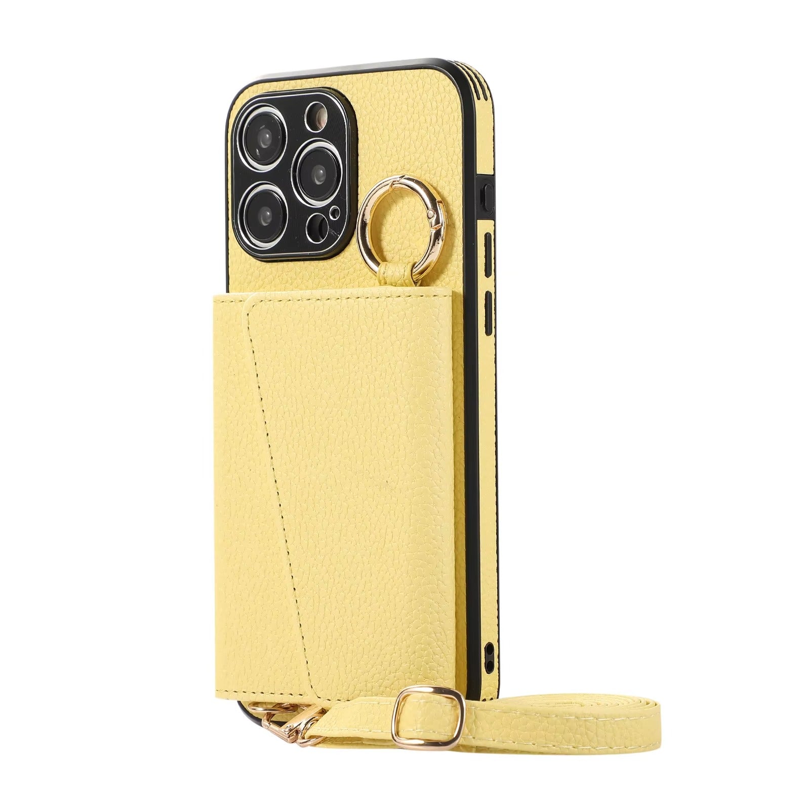 High-End Apple iPhone Case, MagSafe Compatible, Camera Lens & Screen Protection, Ultra Thin, Shockproof, Magnetic Full All Around Cover – Crossbody Leather Wallet Case with Finger Ring Buckle & Card Slots