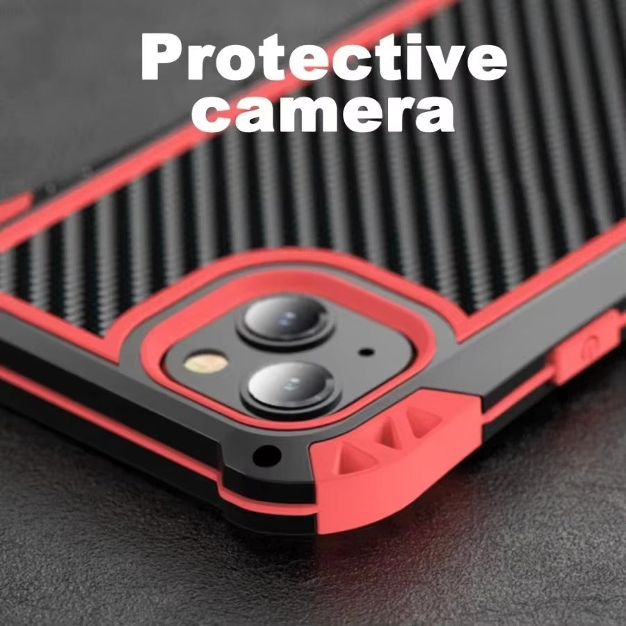 Robust Apple iPhone Case, MagSafe Compatible, Camera Lens & Screen Protection, Ultra Thin, Shockproof, Magnetic Full All Around Cover – Hard Metal Armor Case with Aluminum Alloy & TPU Silicone Shockproof Design